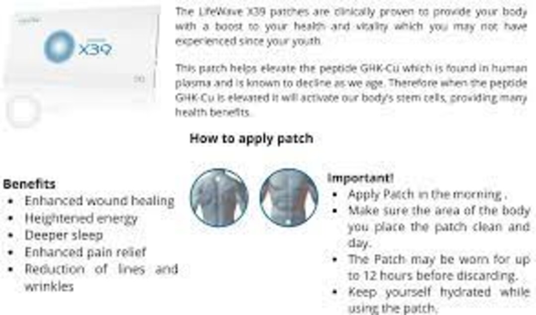 Lifewave X39 Phototherapy General Wellness Patch 30 Patches Lifewave X39 Phototherapy General Wellness Patch 30 Patches